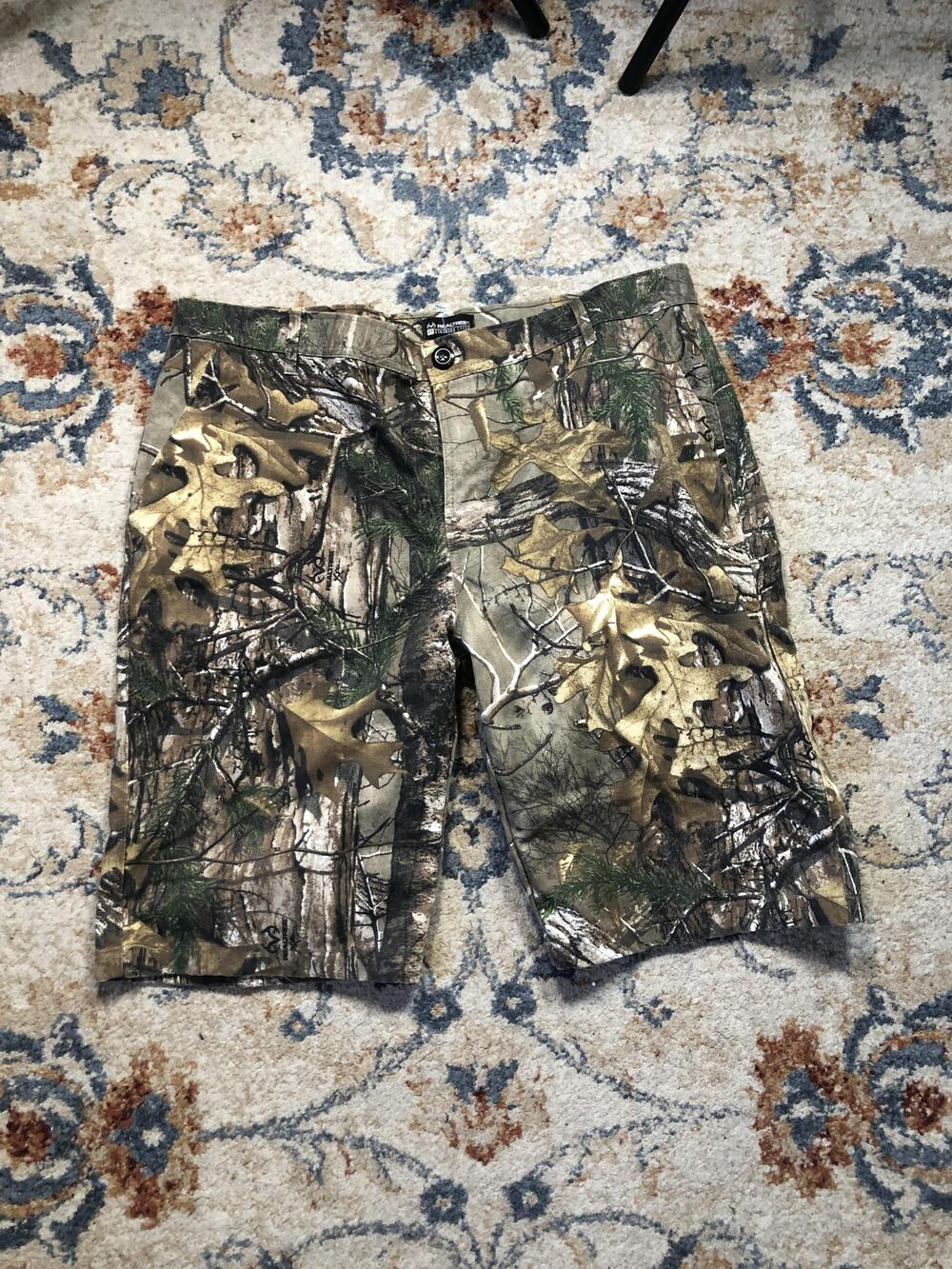 Realtree Shorts Mens 38 Camo Hunting Staghorn Creek Cargo Pockets Outdoor Classi